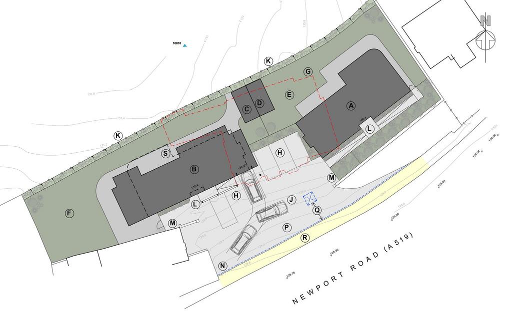 Site plan, plot one on the left