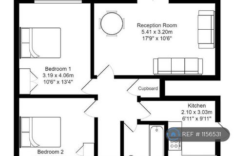 1 bedroom in a flat share to rent, Mayford Close, London, SW12