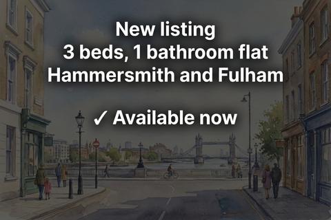 3 bedroom ground floor flat to rent, Talgarth Road