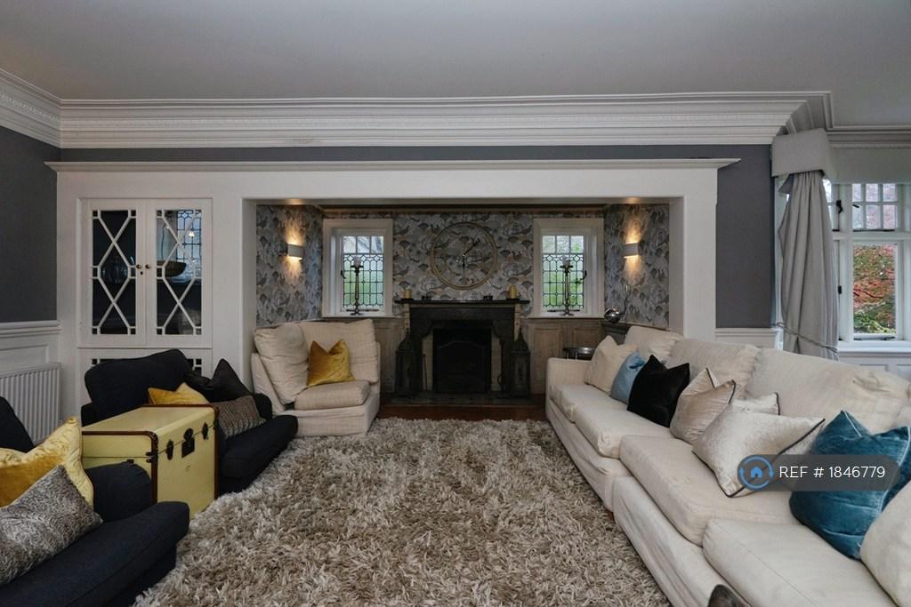 Lounge With Open Working Fireplace