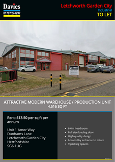 Office to rent, 1 Amor Way Letchworth Garden City SG6 1UG