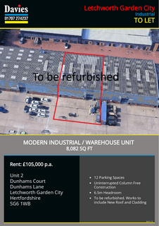 Warehouse to rent, Dunhams Ln Letchworth Garden City SG6 1WB