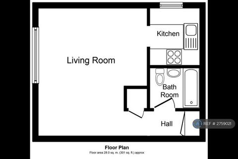 Studio to rent, Rickwood, Horley, RH6