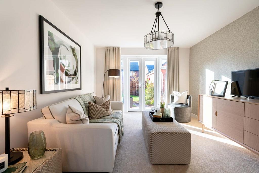 Living room filled with natural light from...