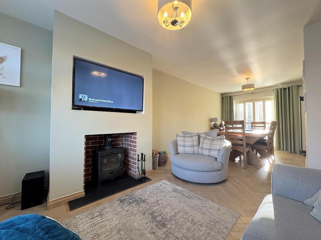 Open plan living dining room