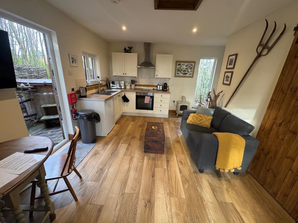 Badger Lodge-kitchen-living room