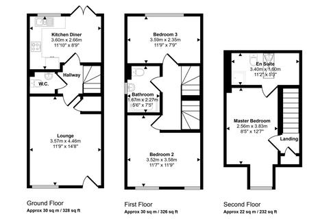 3 bedroom end of terrace house for sale, Greatham Avenue, Stockton, Stockton-on-Tees, Durham, TS18 2QB