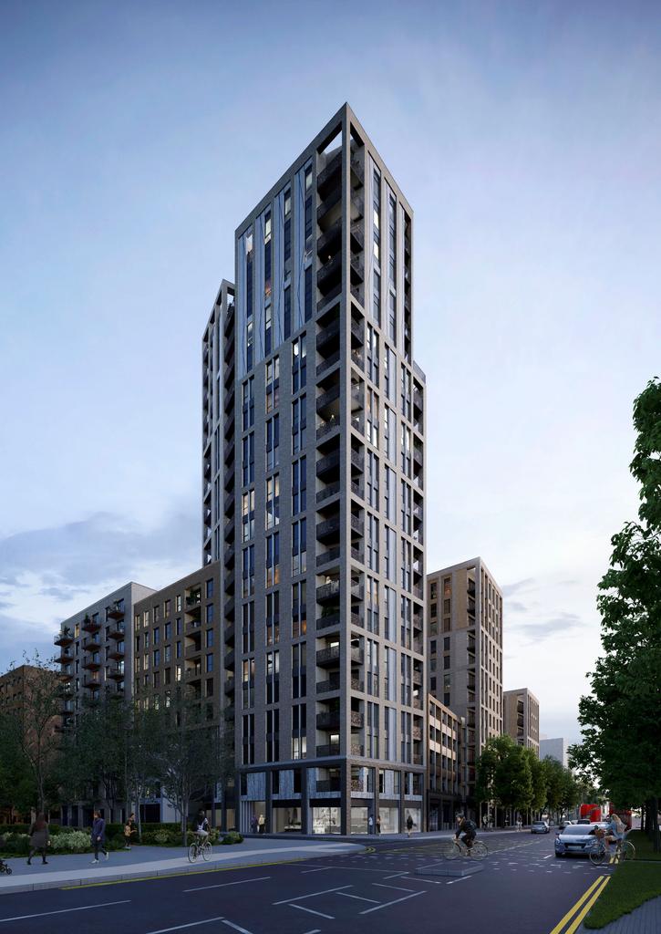 Apartment building facade, block of apartments