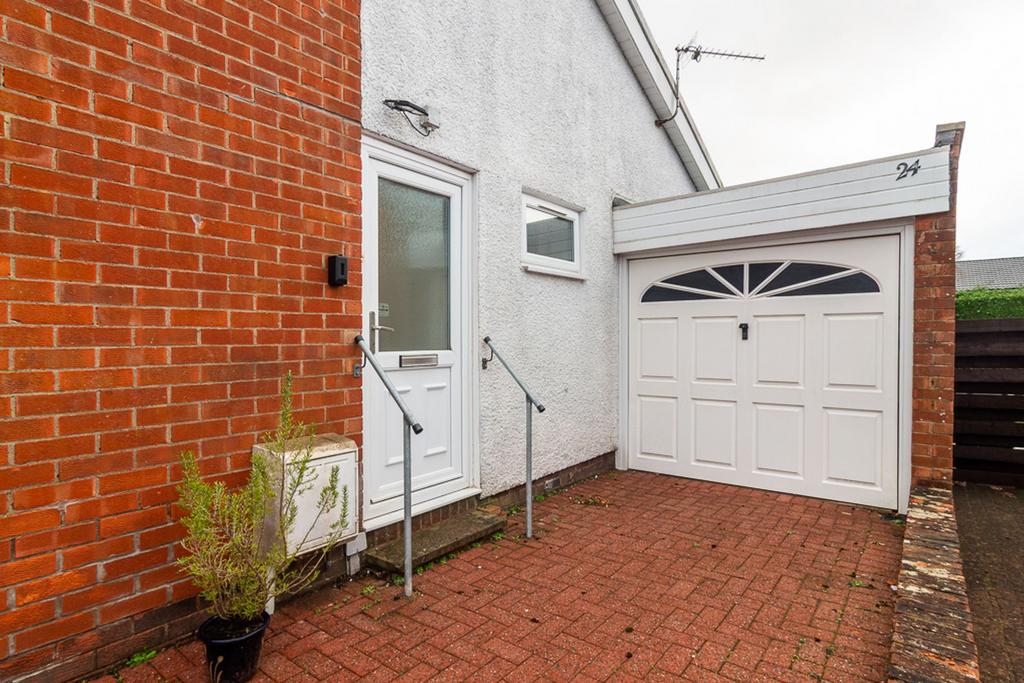 Entrance and garage