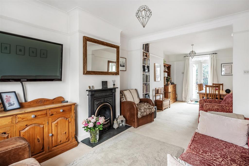 Living room, fireplace