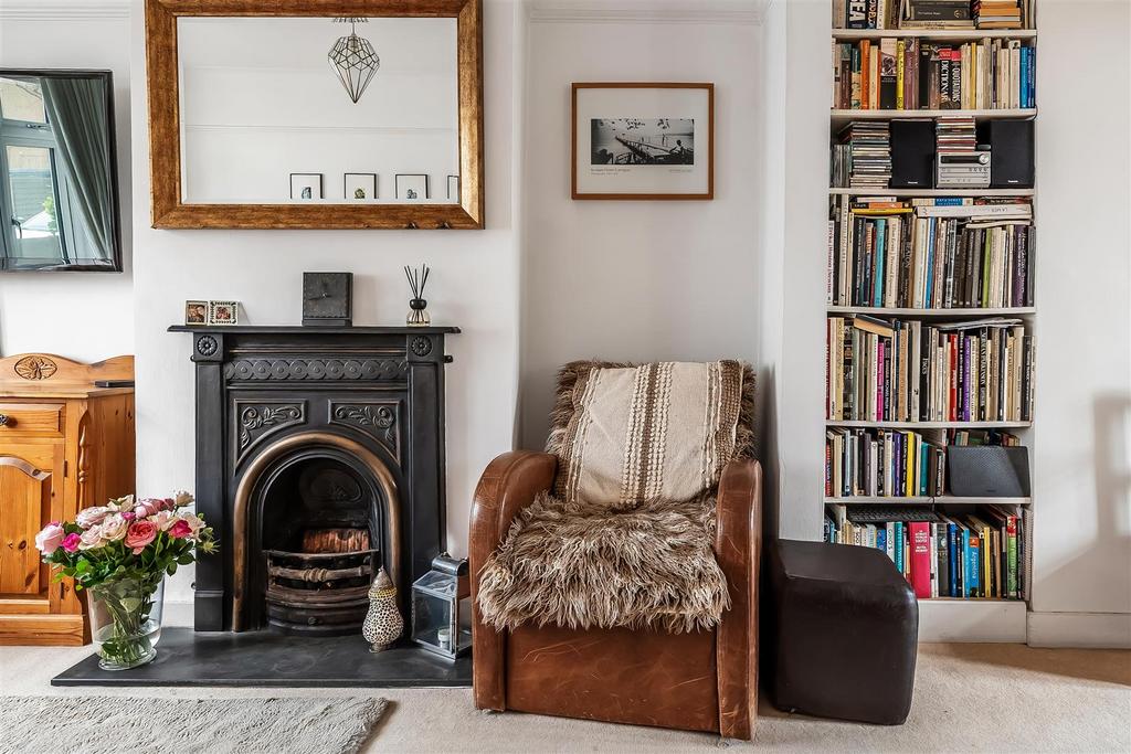 Living room, fireplace