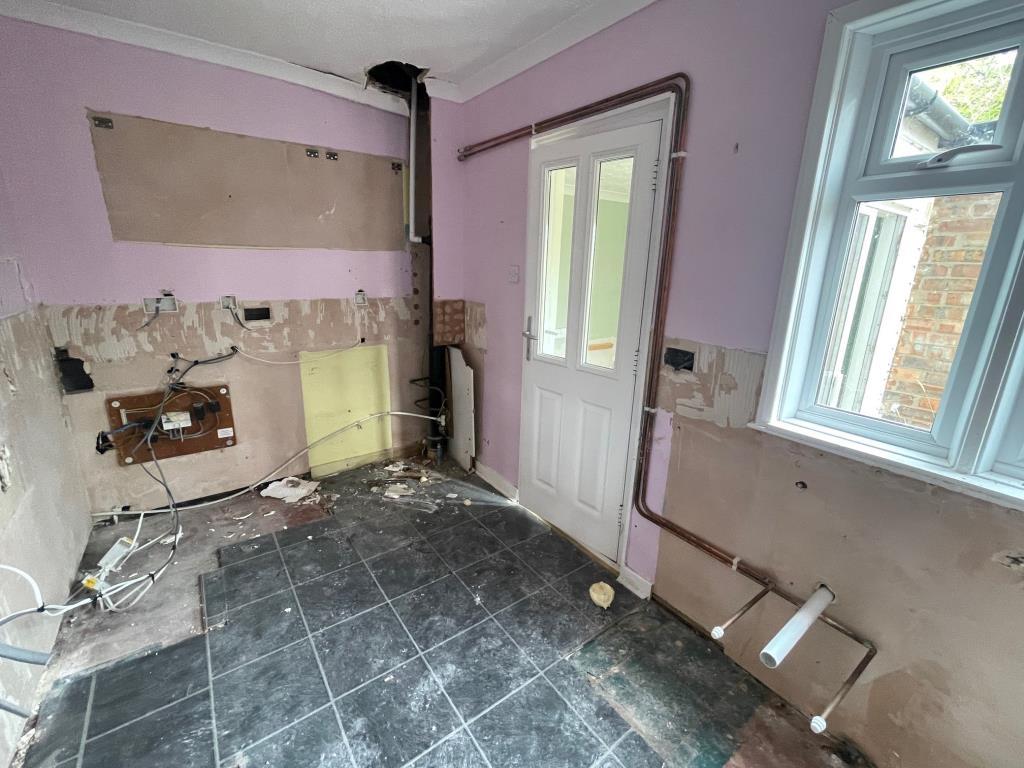 Kitchen area in shell condition
