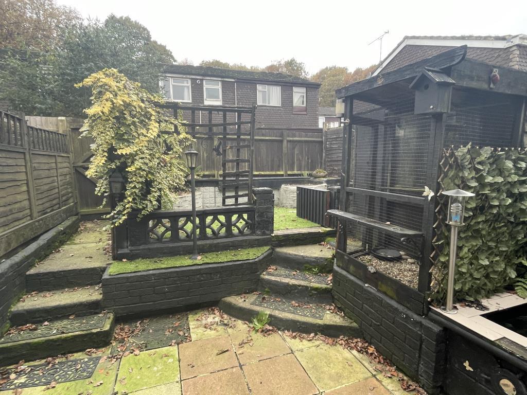 Rear garden of house in need of refurbishment