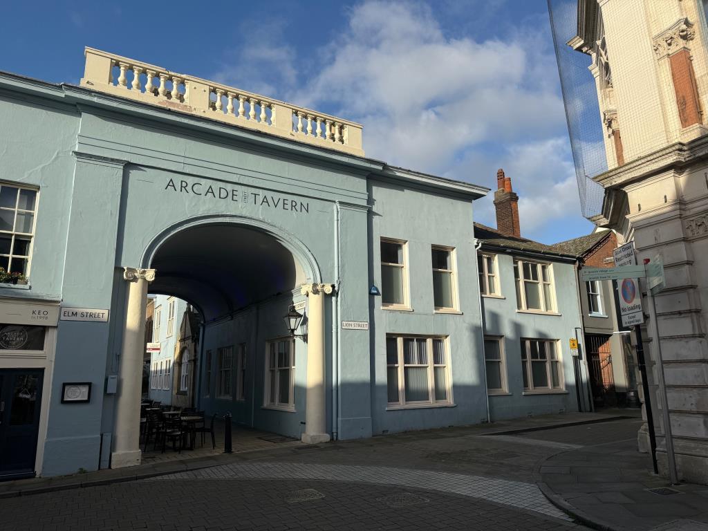 Front of the building at Arcade Street Ipswich