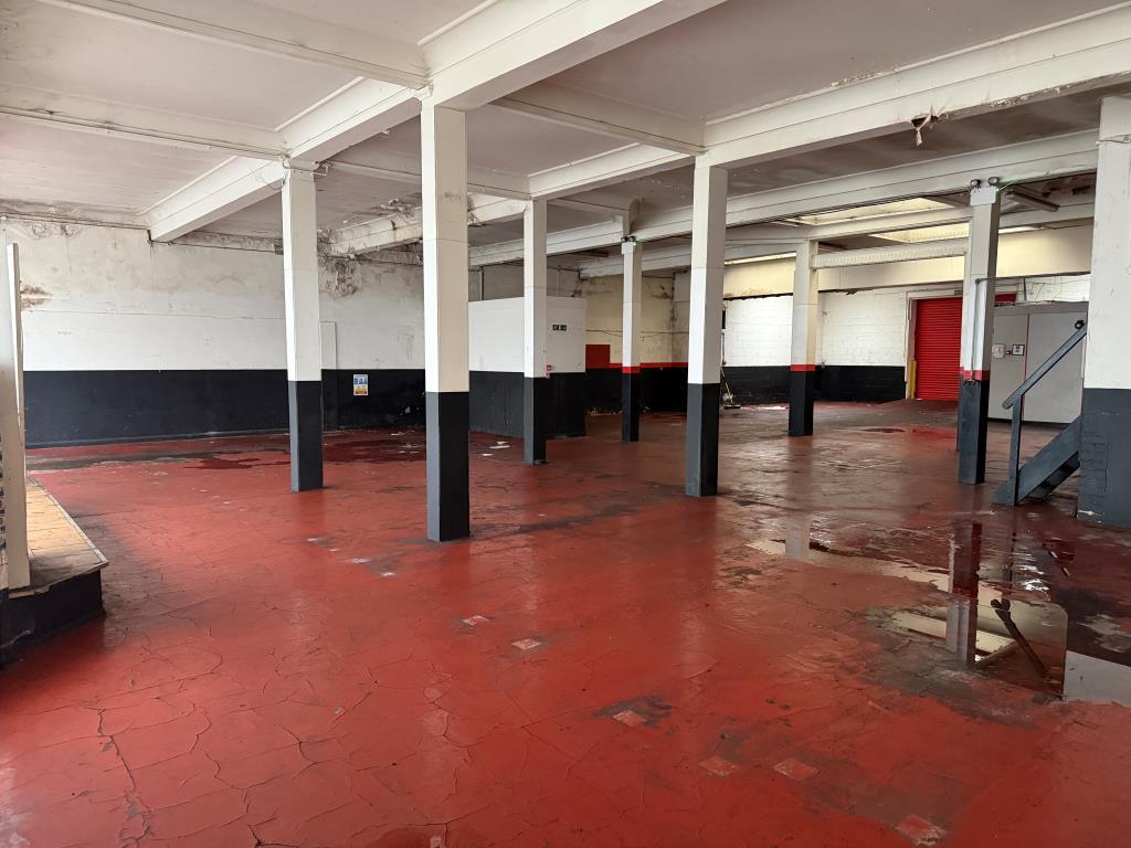 Internal view of building from front
