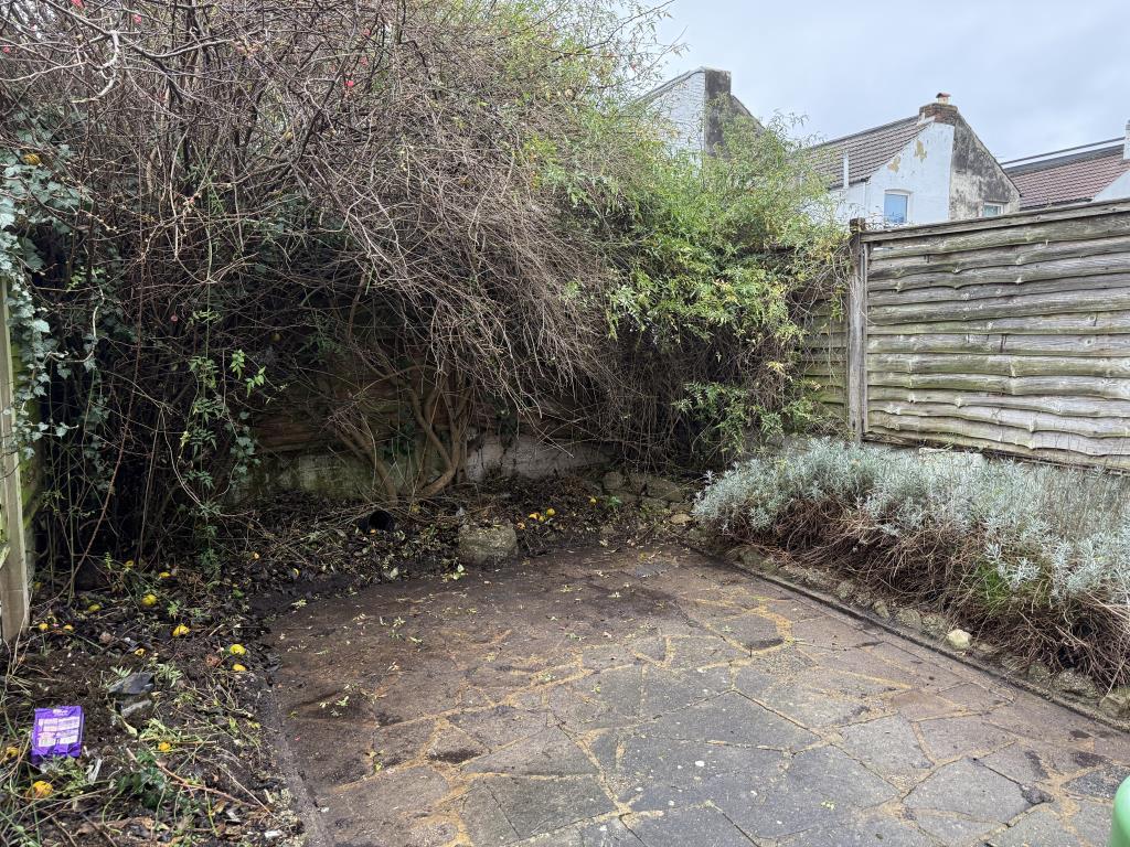 Garden with paving slabs
