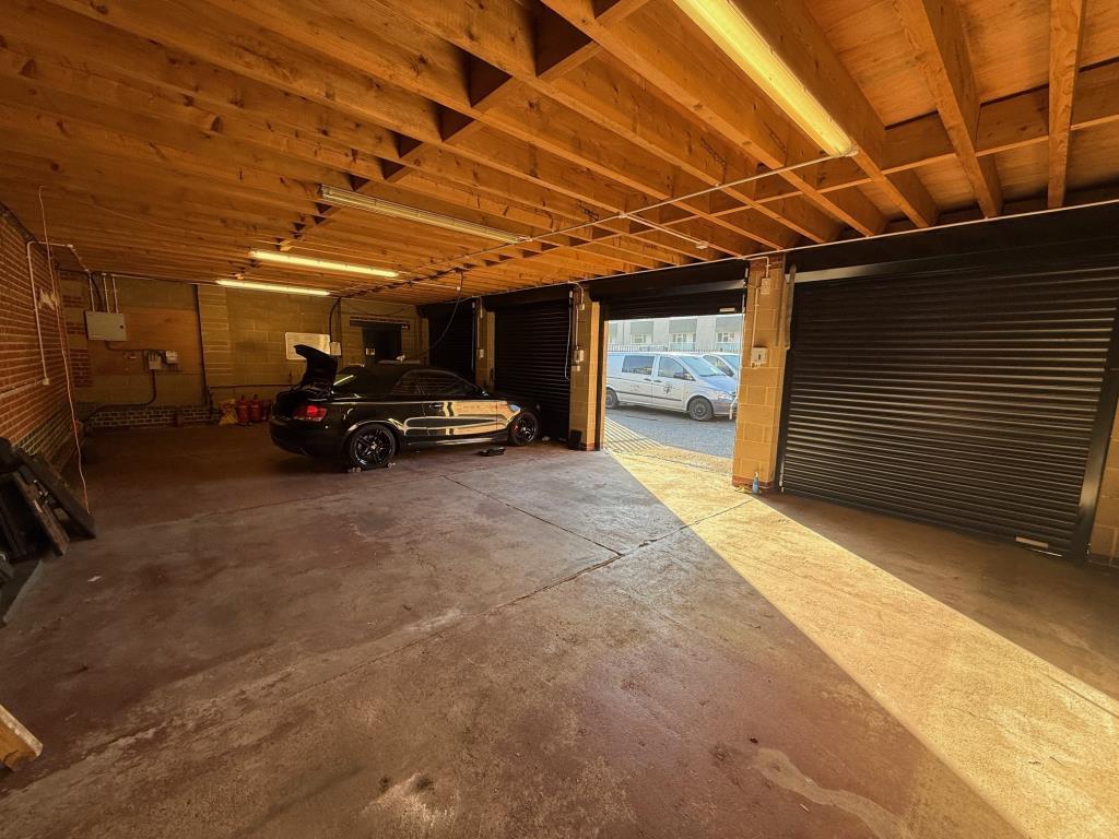 Alternative view of garages inside showing the dep