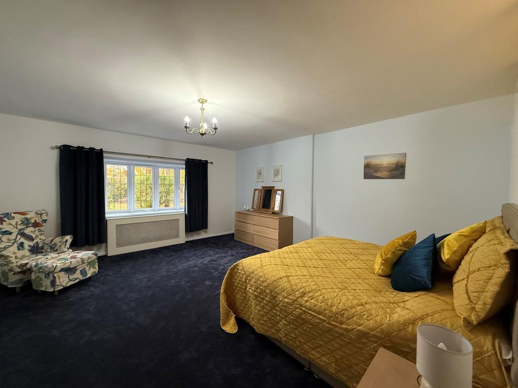 Carpeted bedroom with window