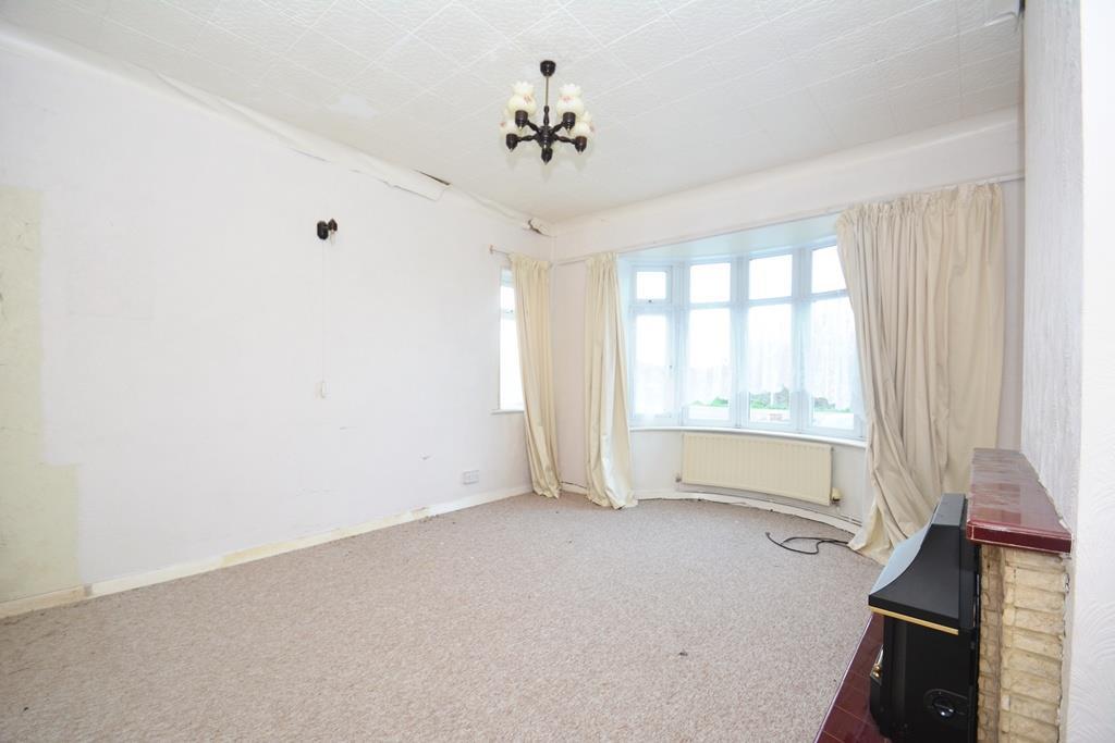 Living room with bay window