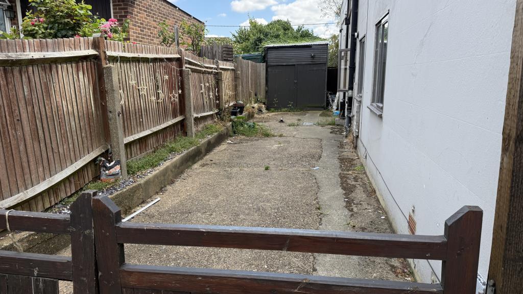 External image of garage from access point