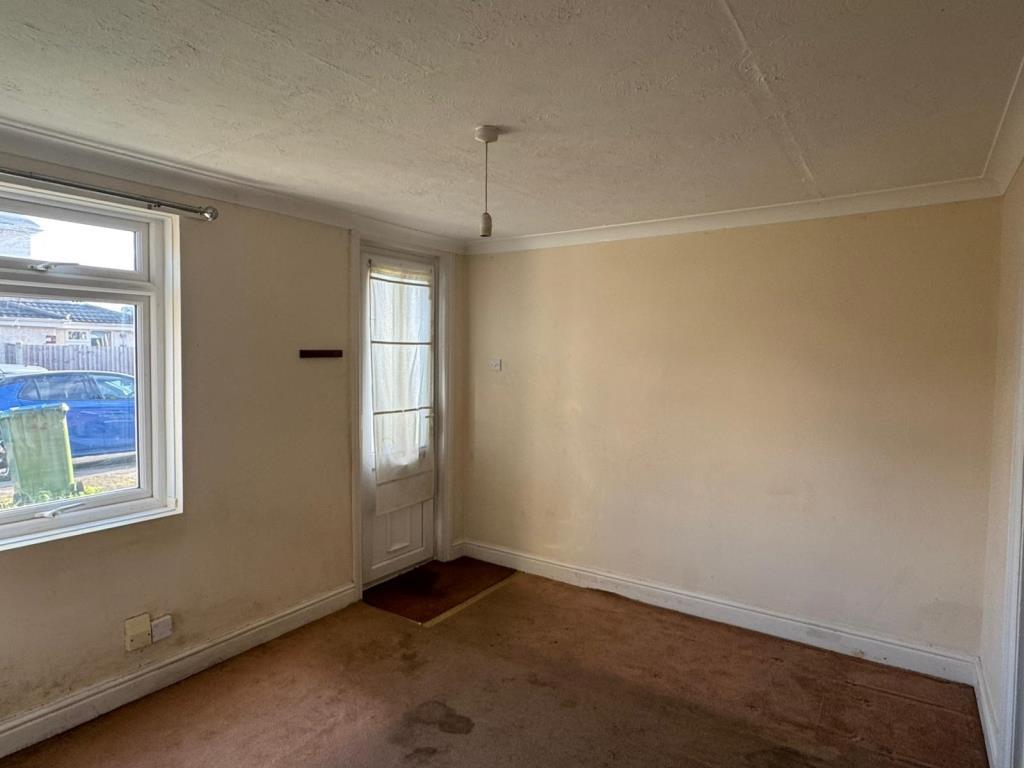 Reverse view of the living room looking towards th