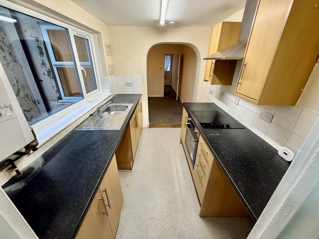 Kitchen leading to dining room
