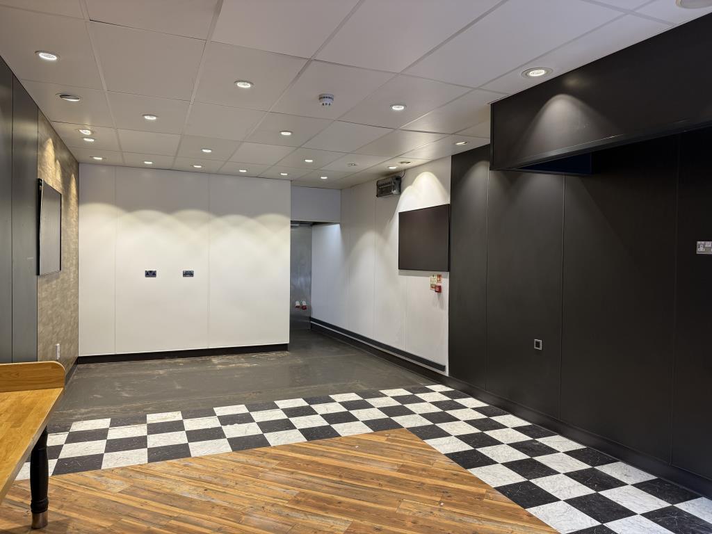 Customer serving area at front of unit