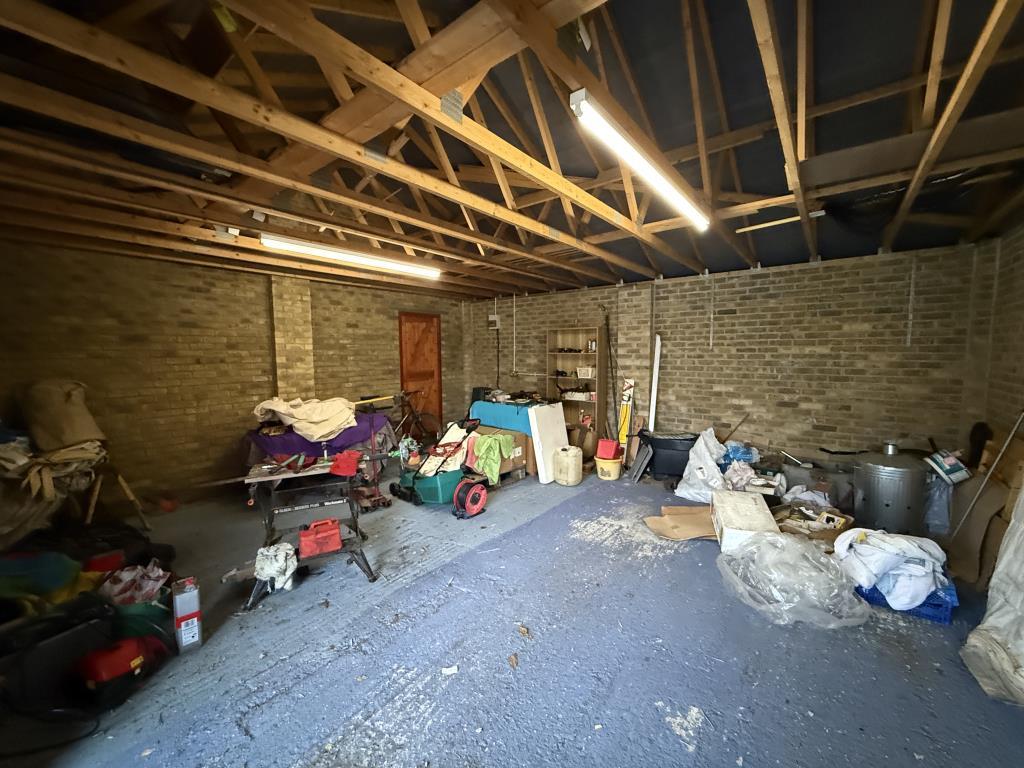 Internal view of double garage