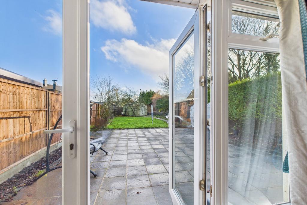 Patio doors out to garden