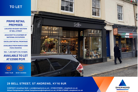 Retail property (high street) to rent, 29 Bell St St Andrews KY16 9UR