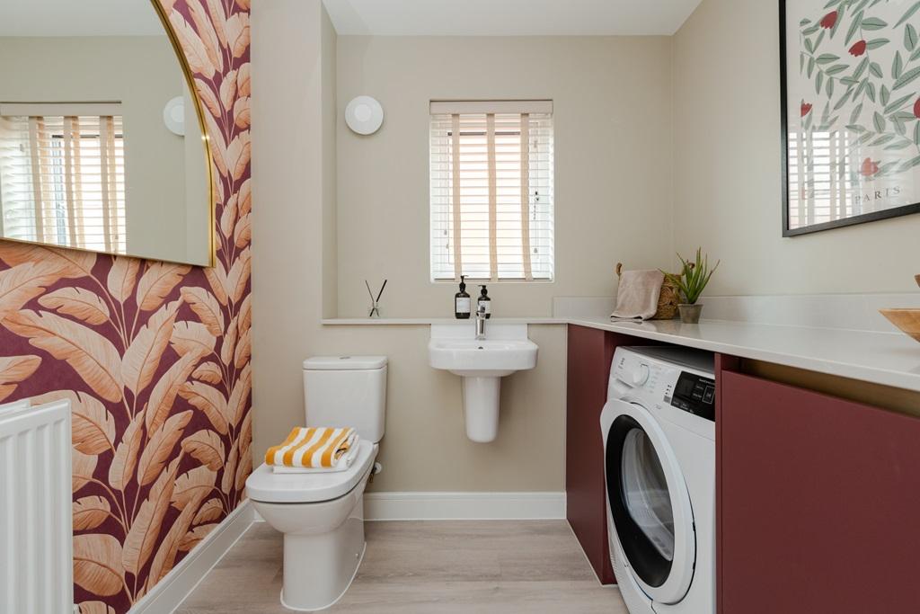 Your laundry appliances can be kept separate in...