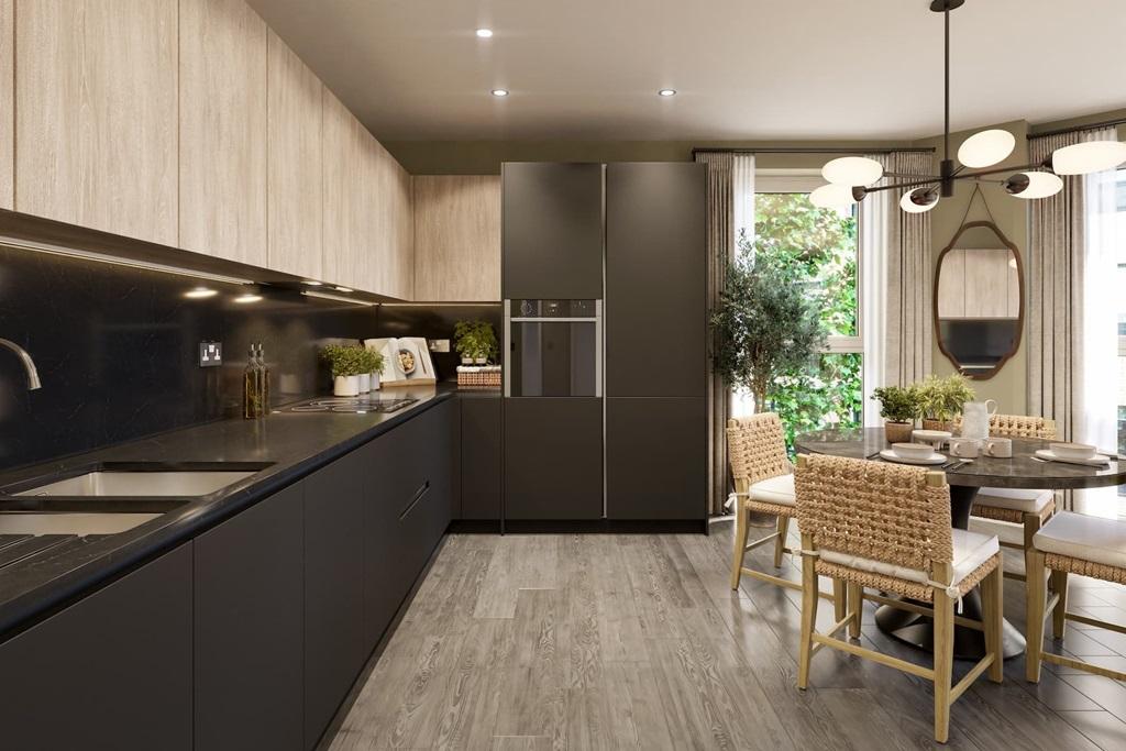 Contemporary kitchen finished in the Urban...