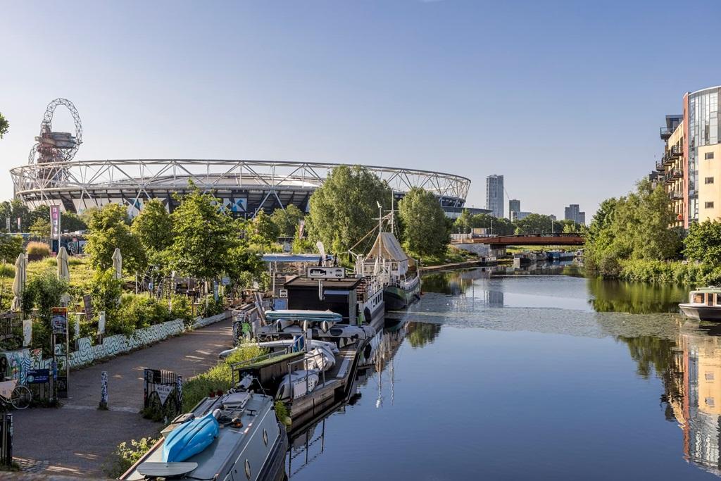 Just a short walk along the River Lea to the...