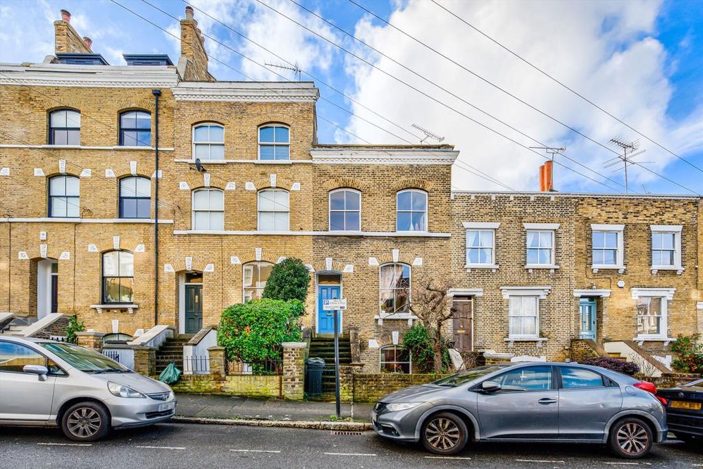 Terraced house exterior, parking