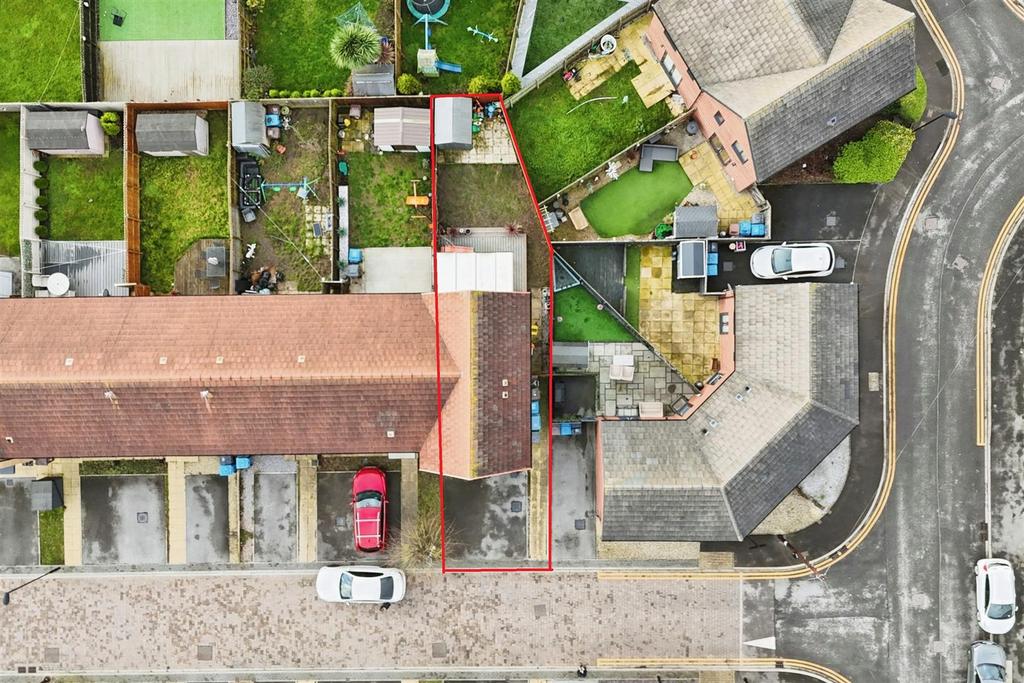 Aerial view of the property