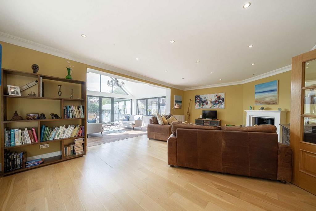Living room, fireplace