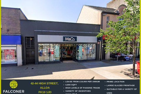 Retail property (high street) to rent, 42-44 High St Alloa FK10 1JD