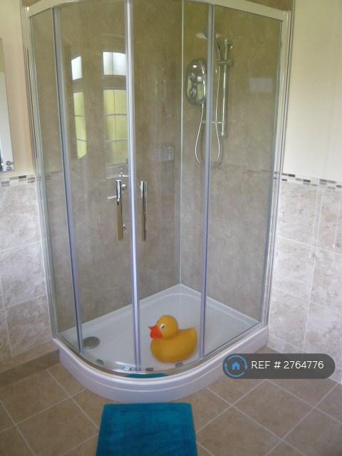 Large Glass Shower Enclosure, Cleaned Weekly
