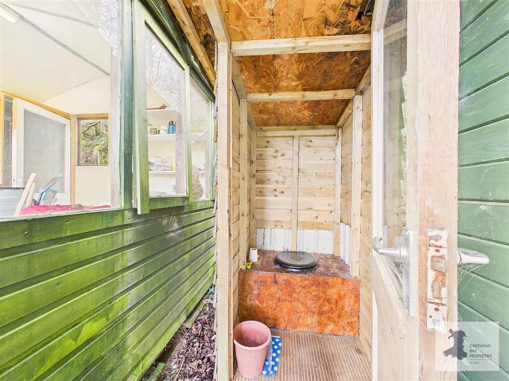 Outside "long drop" compost toilet