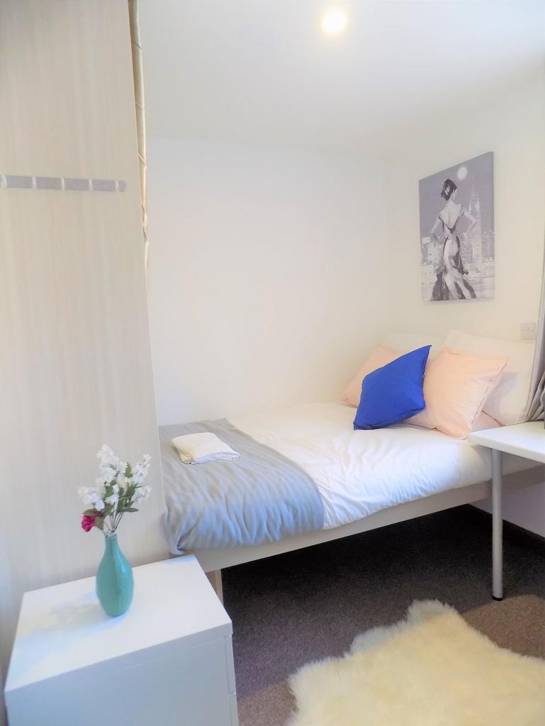 Bright, neatly staged single bedroom with a com...