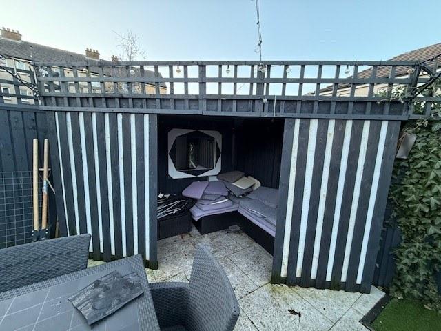 Rear Garden top deck out house