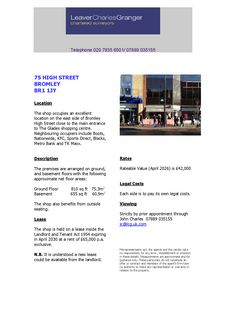 Office to rent, 73-75 High St Bromley BR1 1JY