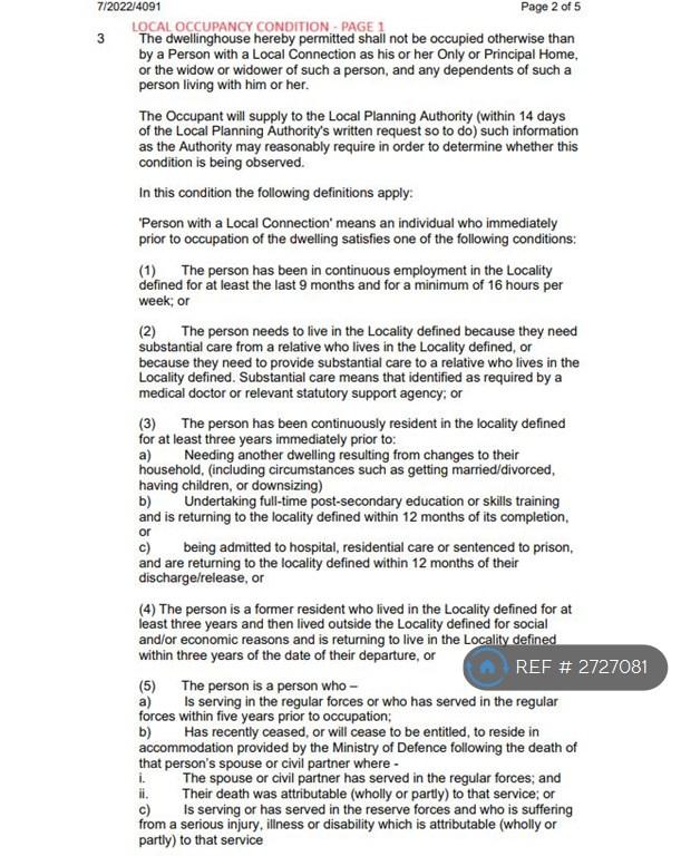 Local Occupancy Condition - Page 1