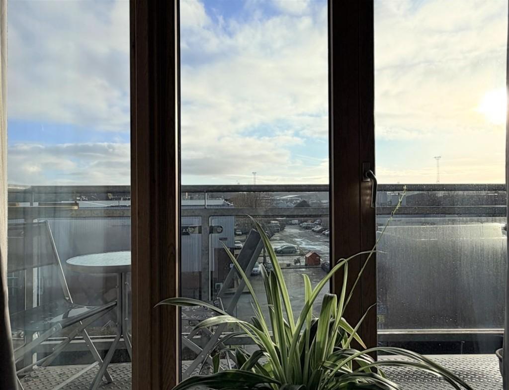 Balcony view from ounge kitchen diner