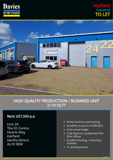 Warehouse to rent, Hearle Way Hatfield AL10 9EW