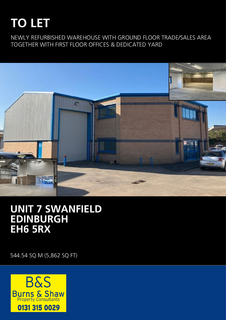 Warehouse to rent, Unit 7 Swanfield Edinburgh EH6 5