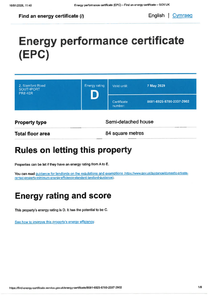 EPC Certificate