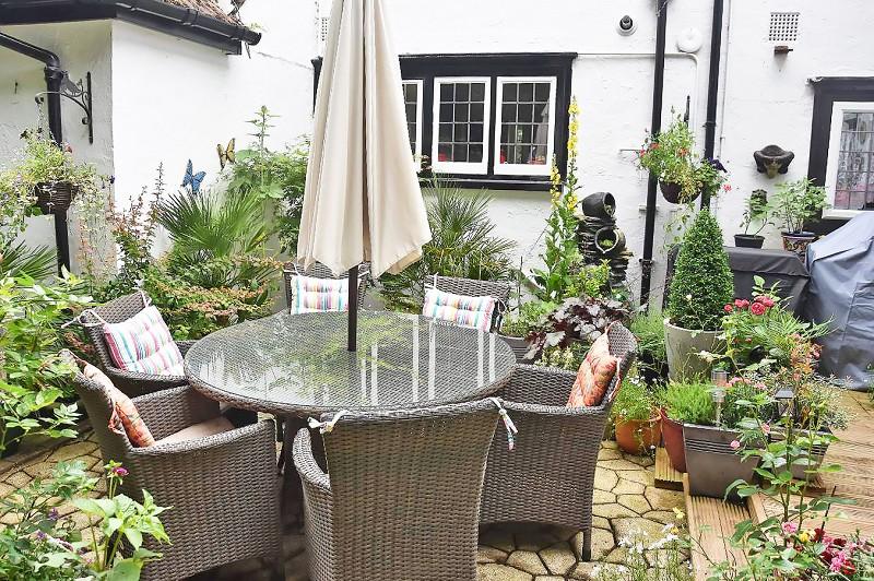 Terrace overlooking rear garden