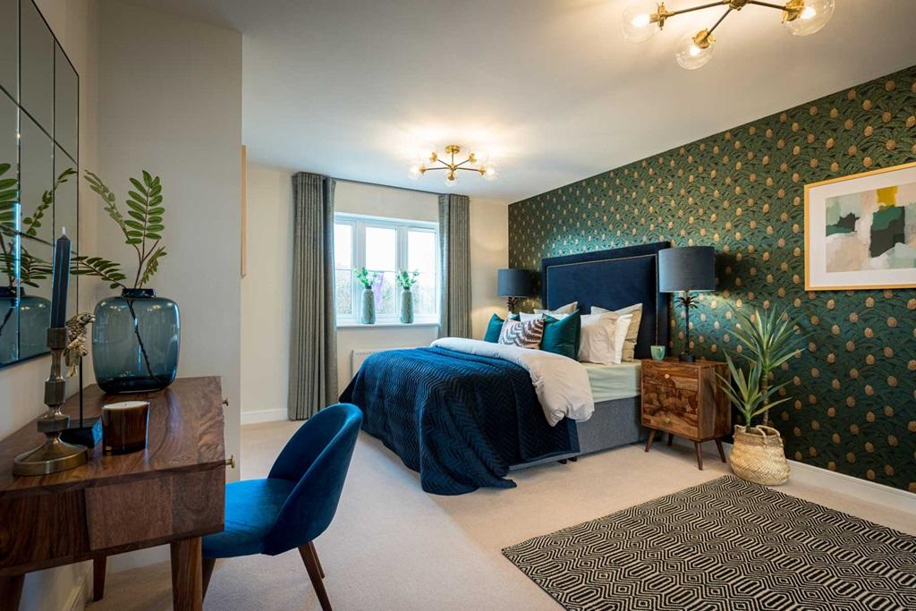 The main bedroom has lots of storage space