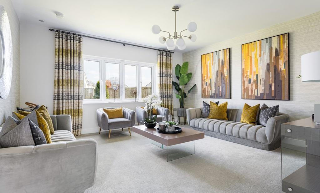 Large windows flood the lounge with light